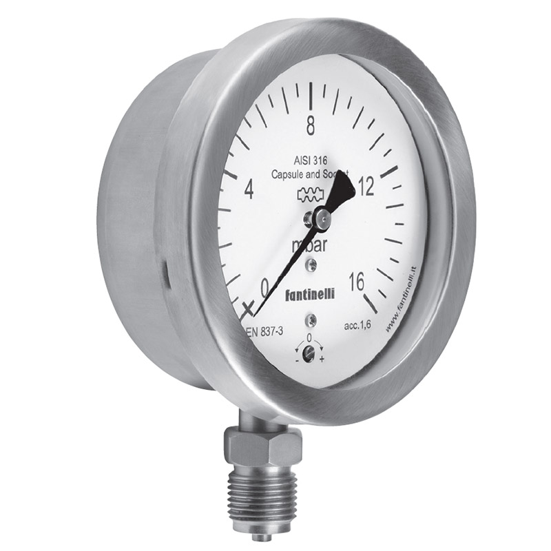Capsule pressure gauges